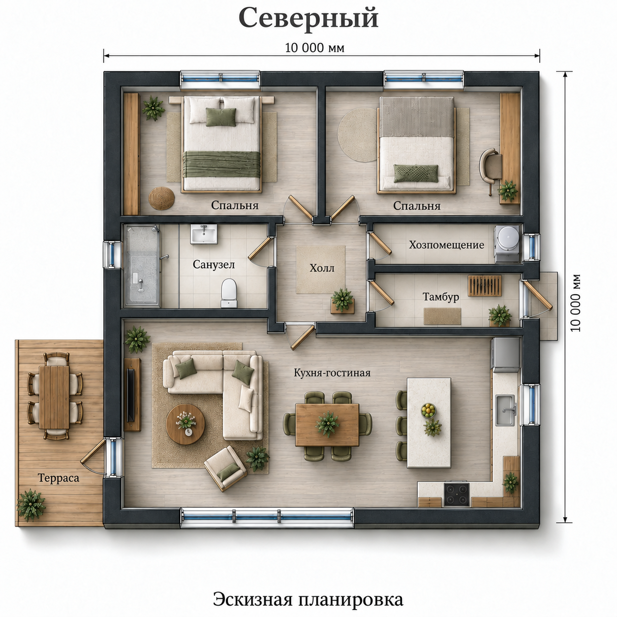 Северный — планировка