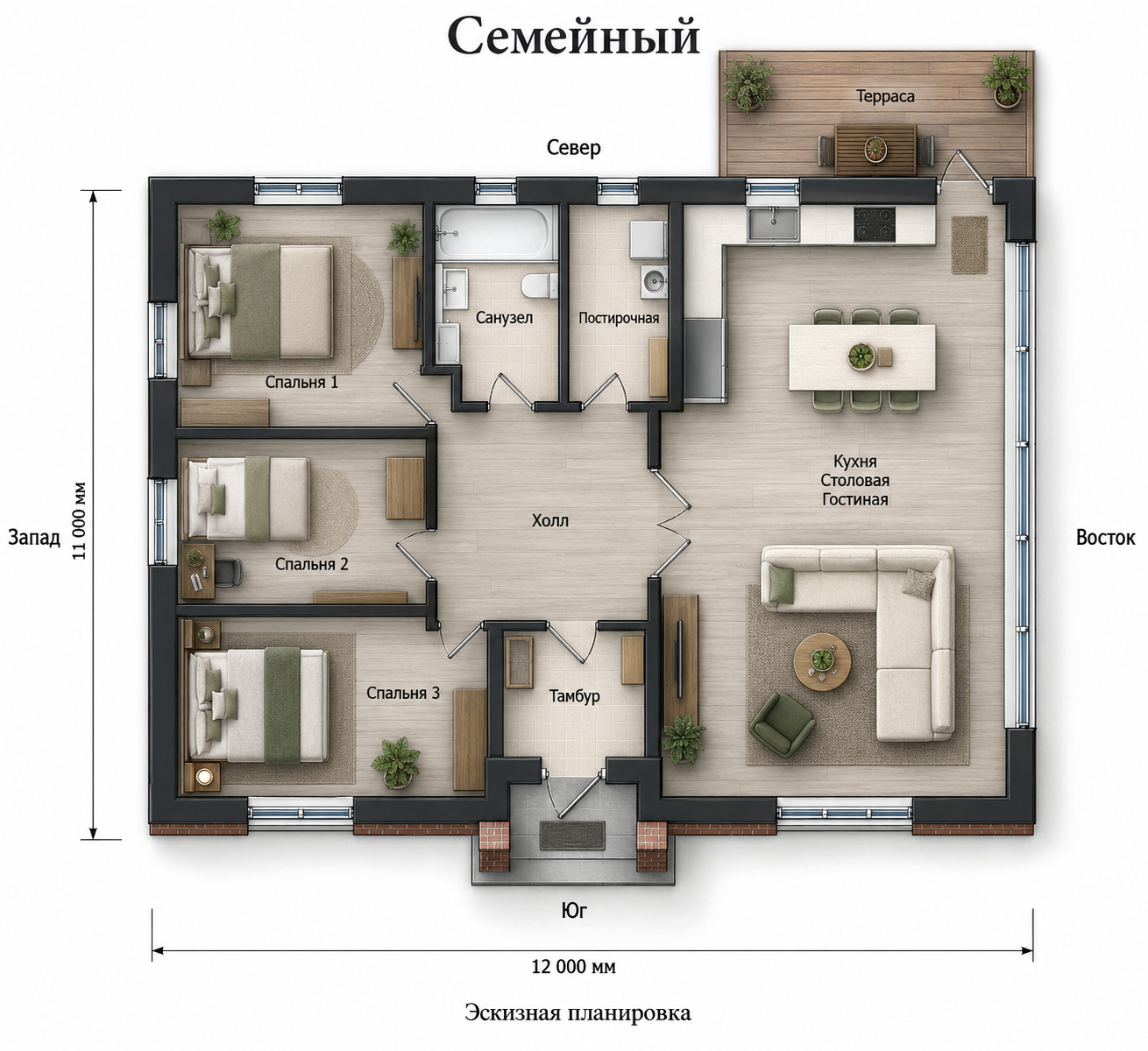 Семейный — планировка